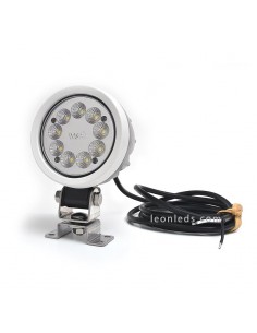 Farol De Trabalho Led Redondo De Longo Alcance W Lm Leonleds