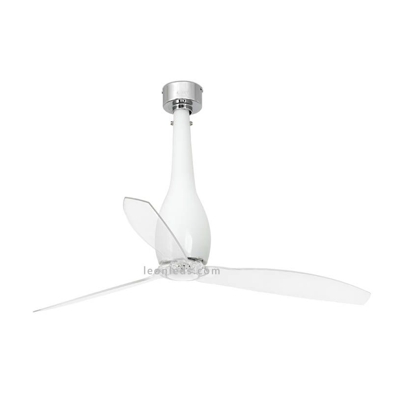 Ventilador De Techo Blanco Brillo Eterfan Con Motor Dc De Faro