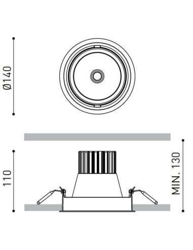 Holofote LED Wellit L Para Tecto Interior 15W ArkosLight LeonLeds