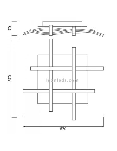 Plaf N De Techo Led Moderno Cromada Plata Leonleds