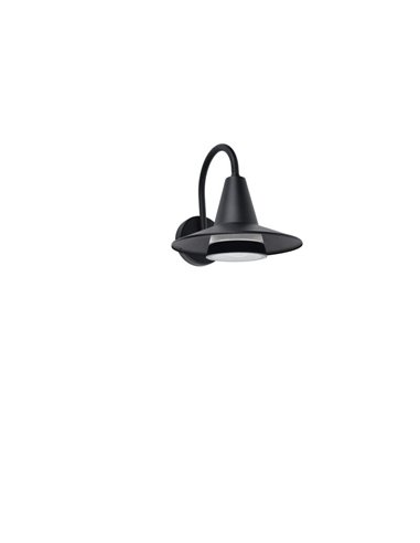 Aplique LED exterior en forma de cuello de cisne SWAN, negro E27