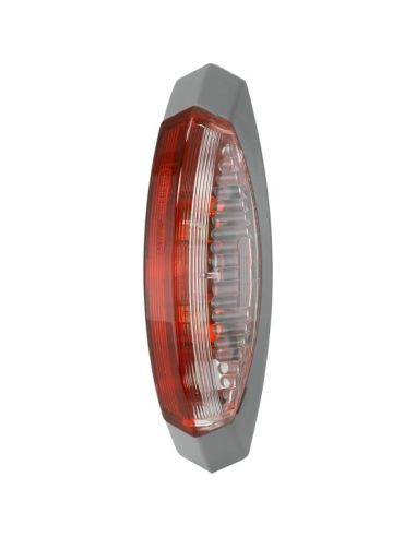 Lampe Galibo gris foncé avec lumière blanche et rouge avec ampoule C5W - pour caravane Hymer, Knaus, Fendt 2XS 008 479-011