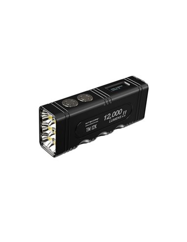 Lanterna LED portátil TM12K muito potente 12.000Lm 250m alcance IP68