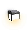 Aplique LED exterior solar con sensor de movimiento EZRA, negro 1,8W 250Lm, 3000K, IP44