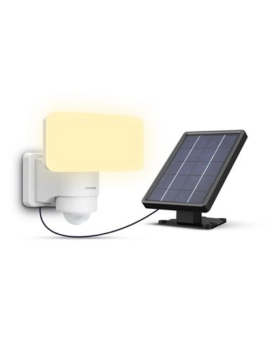 Aplique blanco con panel solar LED con sensor TYLUS ultraeficiente, 6W 3000K/5000K