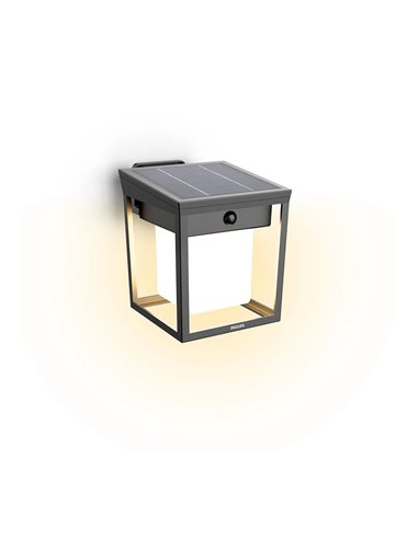 Aplique y Pedestal LED de exterior BLAISE, ultraeficiente con panel solar, 1,8W 3000K 