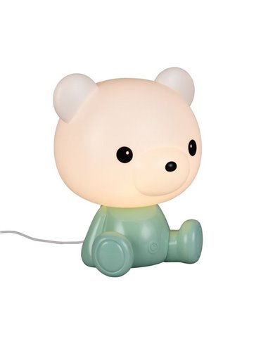 Lámpara de sobremesa infantil Osito LED CUTIE Recargable USB y cambio de color RGB 3W 3000K Verde