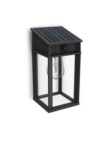 Applique solaire d'extérieur carrée GERI SQ, détecteur de mouvement, ultra-efficace avec ampoule solaire remplaçable, 2700K/4000