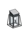 LYSIN SQ Square Outdoor Solar Wall Light Lantern Motion Sensor Light com lâmpada solar substituível preta 2700K/W