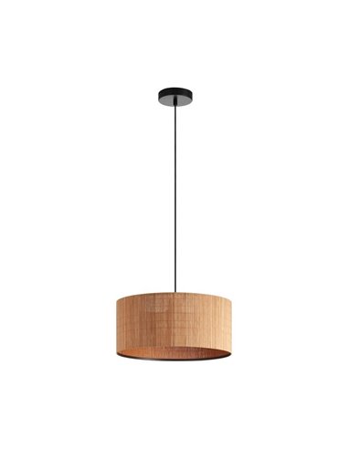 Luminária pendente circular RAIL, com cúpula de bambu natural, Ø40cm, E27