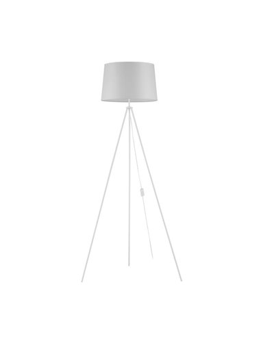 Lampadaire 3 pieds TRIPODE et abat-jour ivoire, blanc ou noir