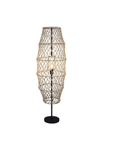 Lampadaire en corde naturelle HIVE ampoule excl. 1x E27 max. 60W IP20 avec interrupteur à pédale