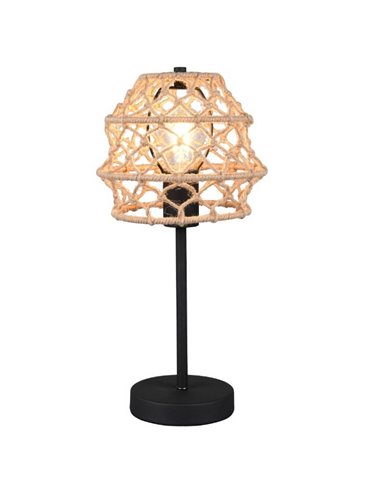 Lampe de table HIVE en corde naturelle, ampoule exclue. 1x E27 max. 10 W IP20