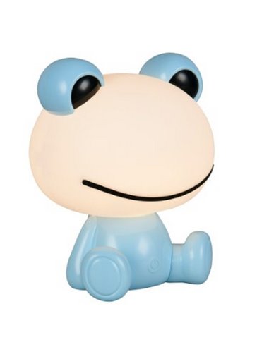 Lampe de table grenouille HOPPER pour enfant avec interrupteur et changement de couleur RGB 3W 1x 30lm IP20 Bleu