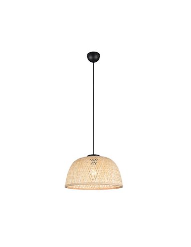 Luminária de teto natural LAURENT, cúpula de bambu, Ø40 cm e lâmpada ajustável em altura, excl. 1x E27 máx. 28 W IP20