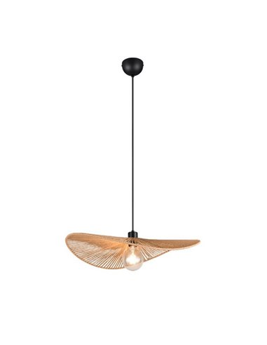 Luminária de teto estilo pamela natural LAURINE com altura ajustável, lâmpada de Ø58 cm, excl. 1x E27 máx. 40 W IP20