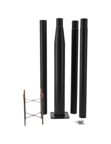 Columna para Farola 3,7M Desmontable Negro - Resistente y Segura LM0062 | LeonLeds