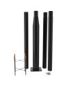 Columna para Farola 3,7M Desmontable Negro - Resistente y Segura LM0062 | LeonLeds