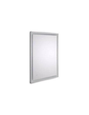 Miroir de salle de bain rectangulaire HERACLES avec façade et éclairage LED décoratif, 600x800 mm, 34W