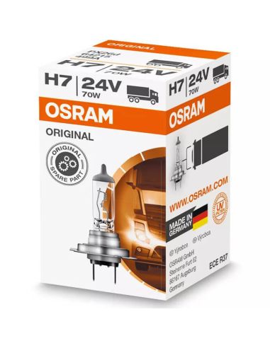 Lâmpada Halógena H7 24V 70W OSRAM LINHA ORIGINAL | Peças de reposição para caminhões 64215