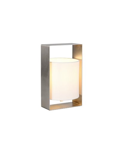 Luminária de mesa decorativa PAIL com estrutura de metal e cúpula de tecido branco, lâmpada excl. 1x E27 máx. 10 W IP20