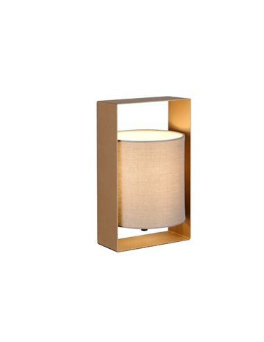 Lampe de table moderne avec abat-jour en tissu PAIL, structure en métal, ampoule exclue. 1x E27 max. 10 W IP20