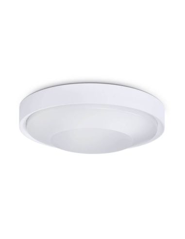 Plafón LED exterior FLOC D250 20W IP65 |3000K | Interior y Exterior | Blanco 1049A-L3120B-01