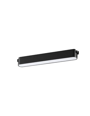 Luminária de trilho linear LIMBO 22,2 cm, 12 W 110º preta, 3000 K ou CTT regulável