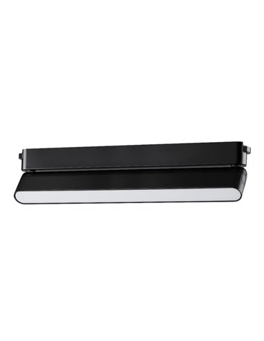 Luminária de trilho linear ajustável LIMBO 33cm, 18W 110º preto, 3000K ou CTT regulável