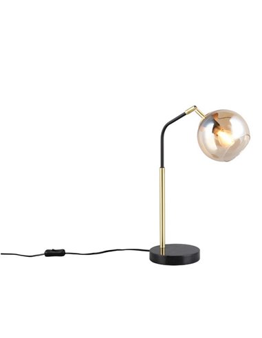 Lampe de table PAXTON avec abat-jour rond en verre, ampoule exclue. 1x E14 max. 10 W IP20