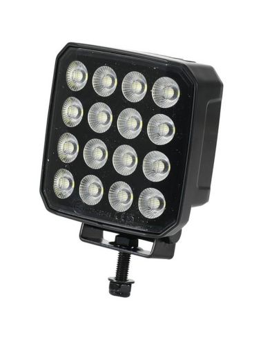 Projecteur de travail LED carré, grand angle, 9120 lm - 10/30 V - Faisceau large - IP68 - 16 LED