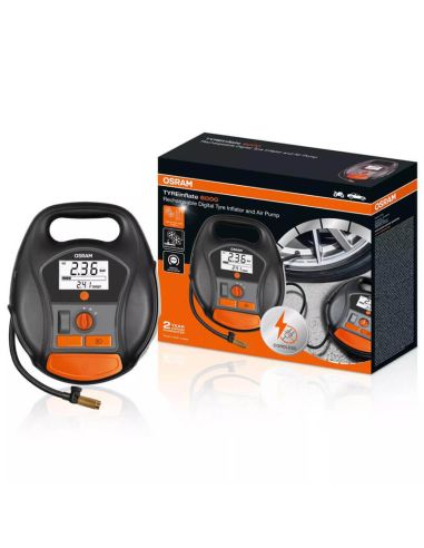 Compresor Digital Recargable OSRAM TYREinflate 6000 - Inalámbrico - Powerbank USB OTIR6000