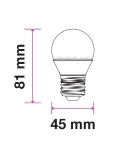 Garza Bombilla LED Esférica Regulable Intensidad ON/OFF