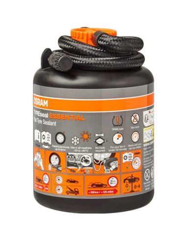 Produit d'étanchéité pour pneus OSRAM TYREseal ESSENTIAL - 450 ml - Compatible avec les systèmes de surveillance de la pression 