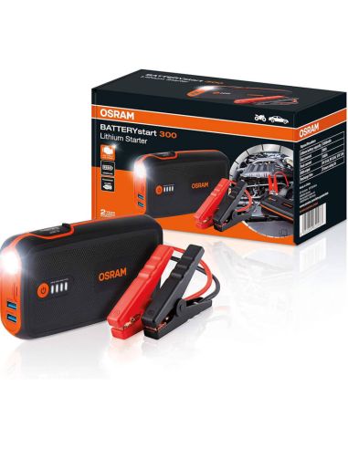 Arrancador de Batería OSRAM BATTERYstart 300 - 12V, 13000mAh, Powerbank USB OBSL300