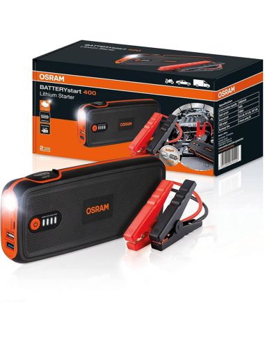 OSRAM BATTERYstart 400 Bateria Auxiliar de Partida - 12 V, 16800 mAh, Powerbank USB