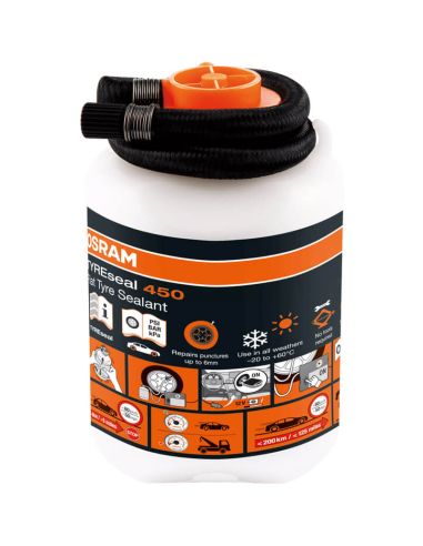 Produit d'étanchéité pour pneus OSRAM TYREseal 450 - 450 ml, compatible avec le système TPMS OTSB450