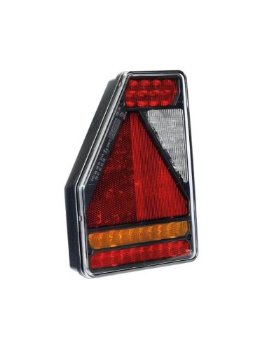 Piloto Trasero LED rectangular con triángulo y conector 5 Pin Bajonet FT-277 12V con Can-Bus Fristom | LeonLeds