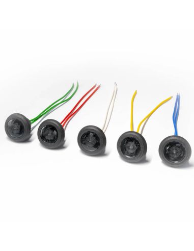 Galibo LED ahumado mini redondo para empotrar Ambar, Blanco, Rojo, Azul, Verde FT-074 Dark A R1 SM1