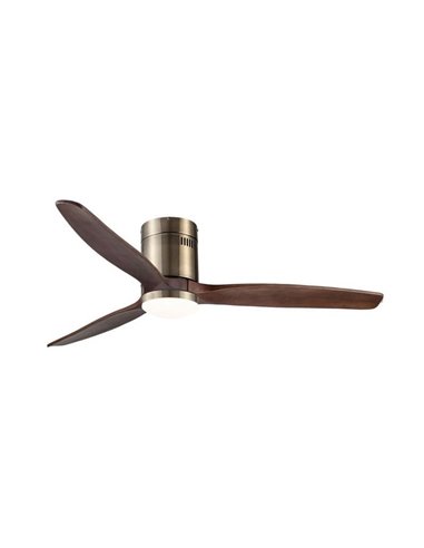 Ventilateur avec lumière LED, bois foncé YEN, 15W 1500Lm CCT