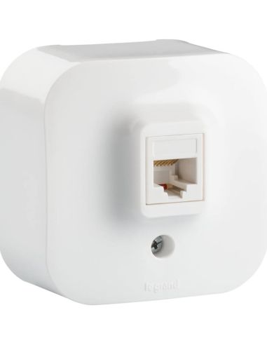 Prise réseau RJ45 UTP Cat. 5E Legrand Forix – IP21 – Montage en saillie – Blanc 782424