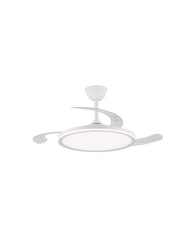 Ventilateur LED ASTOR à pales rétractables, blanc 45+9W 5565Lm CCT Dim