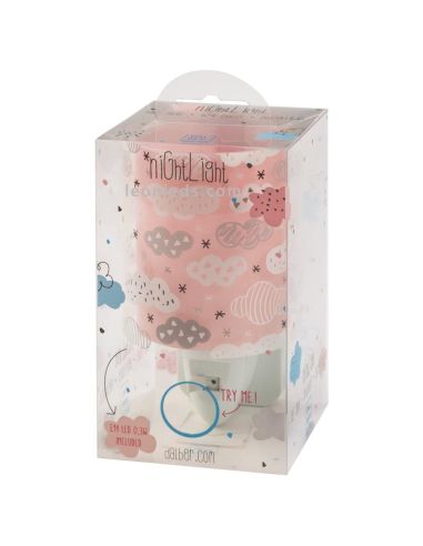 Dalber Clouds Rose Design Enfants Veilleuse LED Rose Veilleuse Rose Pas Cher | Éclairage LeonLeds