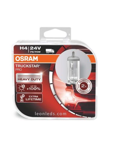 H4 Truckstar Pro 24V Ampoules halogènes pour camions +100% Osram au meilleur prix | Éclairage LeonLeds