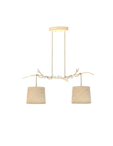 Plafonnier Rustique Double Suspension Série Sabina 2L Ø30CM Mantra Iluminación | leonleds