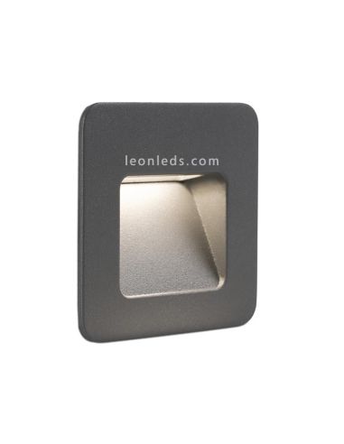 Applique de Jardin LED Encastrable Carrée Blanc Nase 3W 3000K | Balise LED encastrée blanche | Éclairage LeonLeds