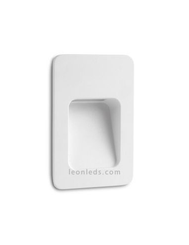 Applique de jardin LED carrée encastrable Blanc Nase 70396 | Balise LED encastrée blanche | Éclairage LeonLeds