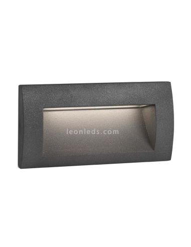 Empotrable LED Exterior rectangular Gris Sedna 2 | Baliza LED empotrable cuadrada moderna | LeonLeds Iluminación