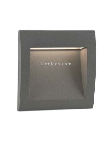 Rectangulaire Extérieur LED Encastré Gris Clair Sedna 3 | Balise LED encastrée carrée moderne | Éclairage LeonLeds