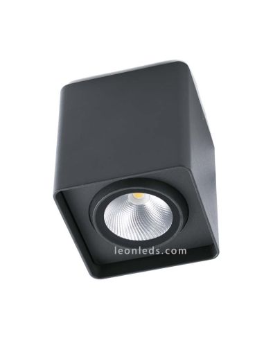 Plafonnier LED Extérieur Tami 8W Gris Foncé IP54 Carré de Faro Barcelona | Éclairage LeonLeds